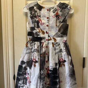 Bijou Sauvage Clothier White Fit and Flare Cocktail Dress with Cap Sleeves